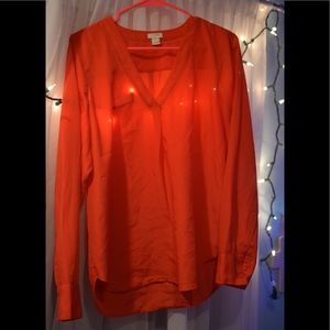 Drapey V-neck blouse
